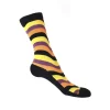 Accessories^Fluevog Shoes Peggy-Sue Vog Socks | Wave Patterned Sock Black/Yellow
