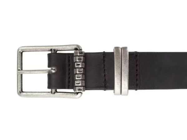 Men's^Fluevog Shoes Percivale Belt | Casual Leather Belt Black