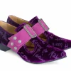 Women's^Fluevog Shoes Pilgrim | Buckled Victorian Loafer Purple Velvet