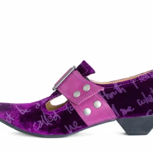 Women's^Fluevog Shoes Pilgrim | Buckled Victorian Loafer Purple Velvet