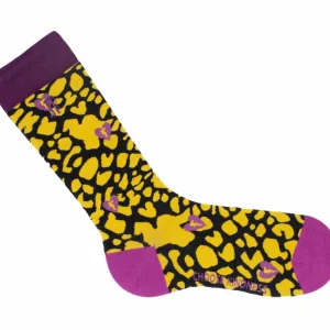 Accessories^Fluevog Shoes Pippin Vog Socks | Knee High Pattern Sock Yellow/Black