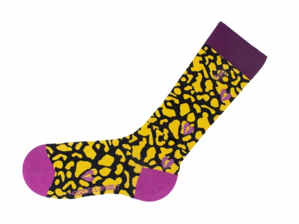 Accessories^Fluevog Shoes Pippin Vog Socks | Knee High Pattern Sock Yellow/Black