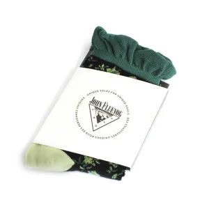 Accessories^Fluevog Shoes Purrcy Vog Socks | Floral Ruffle Sock Green/Black