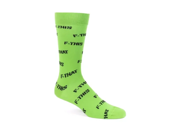 Accessories^Fluevog Shoes Putzee Vog Socks | F-This F-That Sock Green/Black