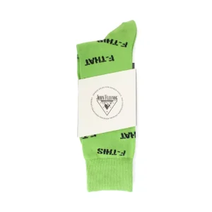 Accessories^Fluevog Shoes Putzee Vog Socks | F-This F-That Sock Green/Black