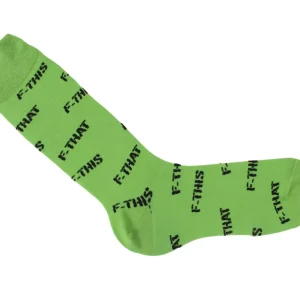 Accessories^Fluevog Shoes Putzee Vog Socks | F-This F-That Sock Green/Black