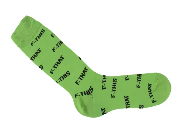 Accessories^Fluevog Shoes Putzee Vog Socks | F-This F-That Sock Green/Black