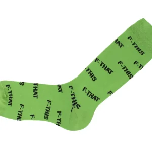Accessories^Fluevog Shoes Putzee Vog Socks | F-This F-That Sock Green/Black