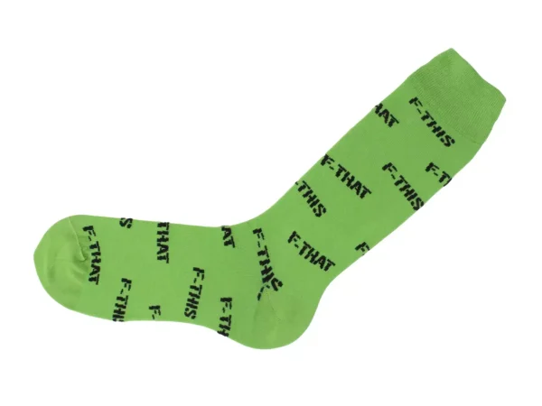 Accessories^Fluevog Shoes Putzee Vog Socks | F-This F-That Sock Green/Black