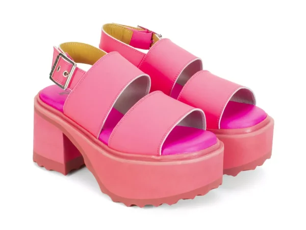 Women's^Fluevog Shoes Razzle | Platform Sandal Pink