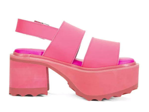 Women's^Fluevog Shoes Razzle | Platform Sandal Pink