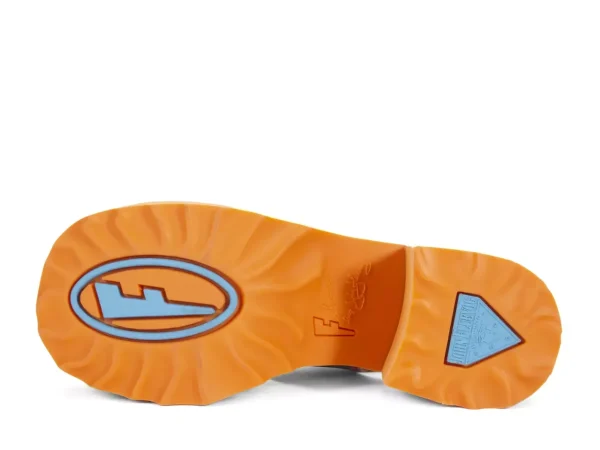 Women's^Fluevog Shoes Razzle | Platform Sandal Patchwork/Orange
