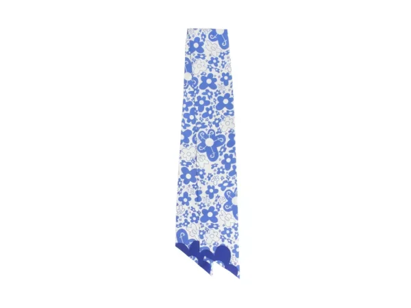 Women's^Fluevog Shoes Rebel Petal Scarf | Floral Tie Scarf Blue Floral