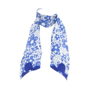 Men's^Fluevog Shoes Rebel Petal Scarf | Floral Tie Scarf Blue Floral