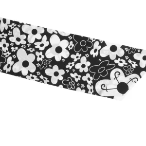 Men's^Fluevog Shoes Rebel Petal Scarf | Floral Tie Scarf Black/White