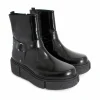 Women's^Fluevog Shoes Rheita | Platform Ankle Boot With Harness Black