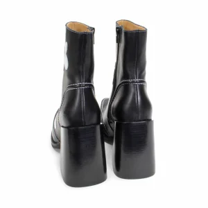 Women's^Fluevog Shoes Rory | Flower Zip-Up Boot Black/White Floral