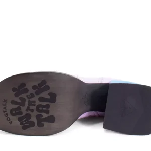 Women's^Fluevog Shoes Rory | Flower Zip-Up Boot Purple/Multi Floral