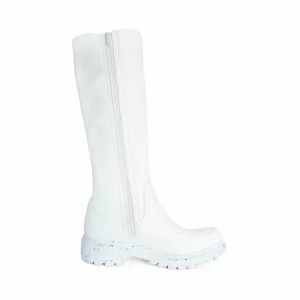 Men's^Fluevog Shoes Samedi | Tall Zip-Up Boot White