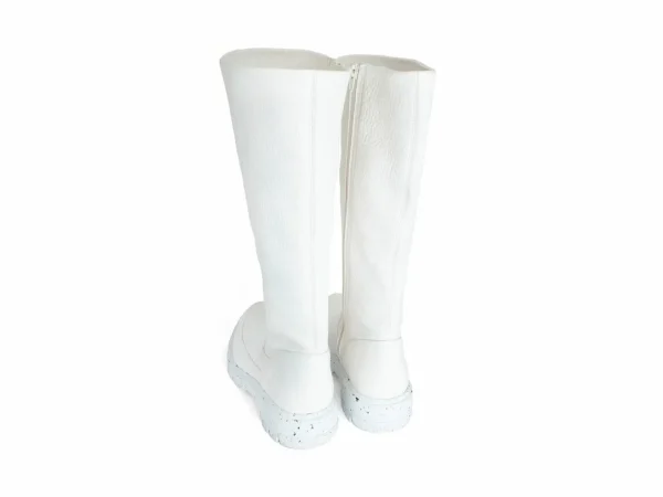 Men's^Fluevog Shoes Samedi | Tall Zip-Up Boot White
