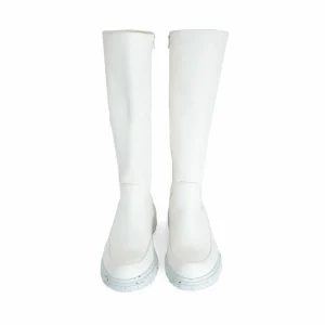 Men's^Fluevog Shoes Samedi | Tall Zip-Up Boot White