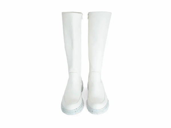 Men's^Fluevog Shoes Samedi | Tall Zip-Up Boot White