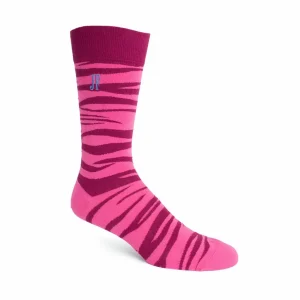 Accessories^Fluevog Shoes Sargent Vog Socks | Zebra Pattern Sock Burgundy/Fuschia
