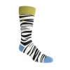 Accessories^Fluevog Shoes Sargent Vog Socks | Zebra Pattern Sock Cream/Black
