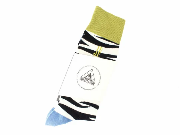 Accessories^Fluevog Shoes Sargent Vog Socks | Zebra Pattern Sock Cream/Black