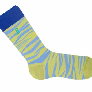 Accessories^Fluevog Shoes Sargent Vog Socks | Zebra Pattern Sock Blue/Green