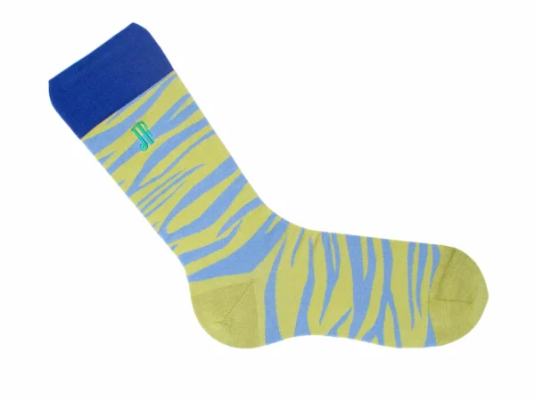 Accessories^Fluevog Shoes Sargent Vog Socks | Zebra Pattern Sock Blue/Green