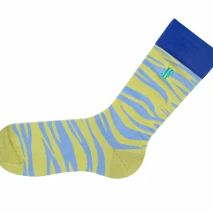 Accessories^Fluevog Shoes Sargent Vog Socks | Zebra Pattern Sock Blue/Green