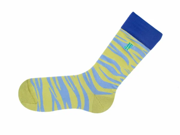 Accessories^Fluevog Shoes Sargent Vog Socks | Zebra Pattern Sock Blue/Green