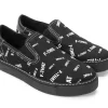 Men's^Fluevog Shoes Slalom | Vegan Slip-On Shoe Black & White