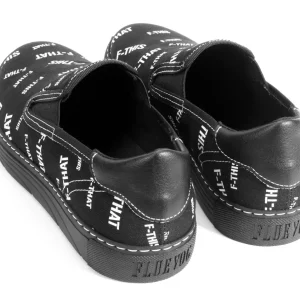 Men's^Fluevog Shoes Slalom | Vegan Slip-On Shoe Black & White