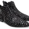 Men's^Fluevog Shoes Smith | Double Zip Ankle Boot Black Stars