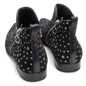 Men's^Fluevog Shoes Smith | Double Zip Ankle Boot Black Stars