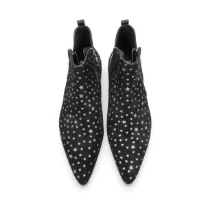 Men's^Fluevog Shoes Smith | Double Zip Ankle Boot Black Stars