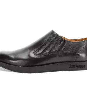 Men's^Fluevog Shoes Snazzy | Slip-On Leather Shoe Black/Green