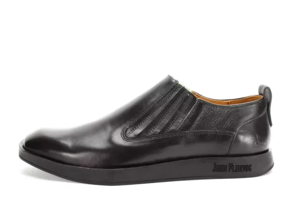Men's^Fluevog Shoes Snazzy | Slip-On Leather Shoe Black/Green