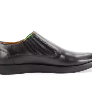 Men's^Fluevog Shoes Snazzy | Slip-On Leather Shoe Black/Green