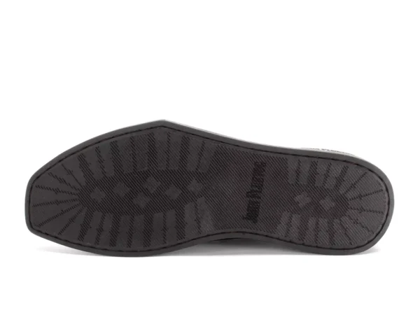 Men's^Fluevog Shoes Snazzy | Slip-On Leather Shoe Black/Green