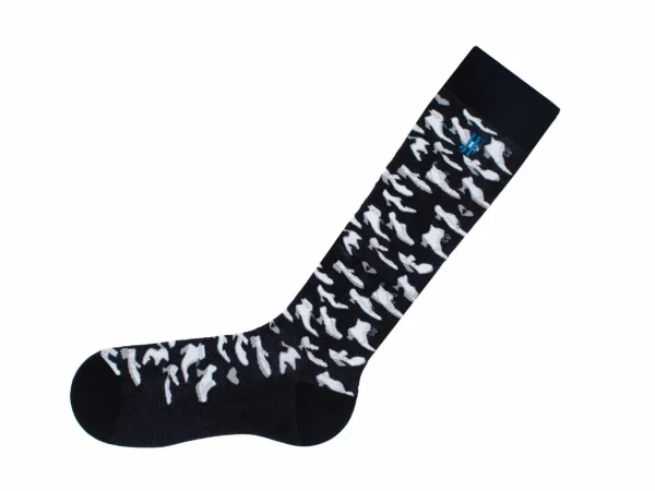 Accessories^Fluevog Shoes Stanzi Vog Socks | Shoe Filled Sock Black/White