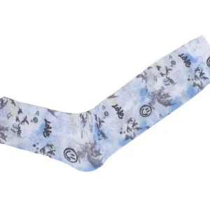 Women's^Fluevog Shoes Stockings | Custom Print Stocking Blue Graffiti