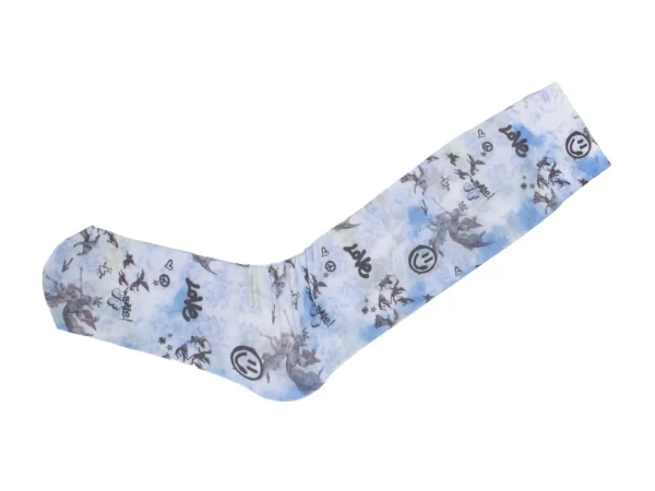 Women's^Fluevog Shoes Stockings | Custom Print Stocking Blue Graffiti