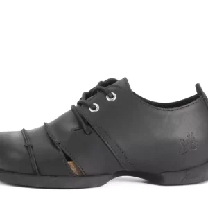 Men's^Fluevog Shoes Therese | Lace-Up Shoe With Cut-Outs Black