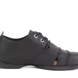 Men's^Fluevog Shoes Therese | Lace-Up Shoe With Cut-Outs Black