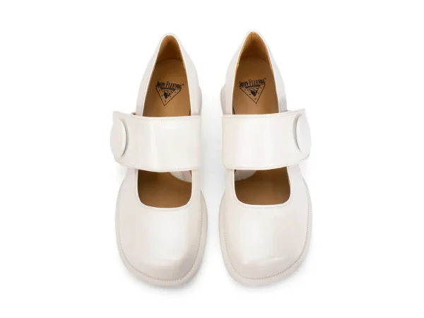Women's^Fluevog Shoes Tippi | Leather Mary Jane Off-White
