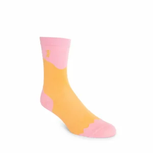 Accessories^Fluevog Shoes Tobiko Vog Socks | Contrast Pattern Sock Peach/Pink