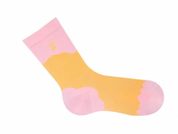Accessories^Fluevog Shoes Tobiko Vog Socks | Contrast Pattern Sock Peach/Pink
